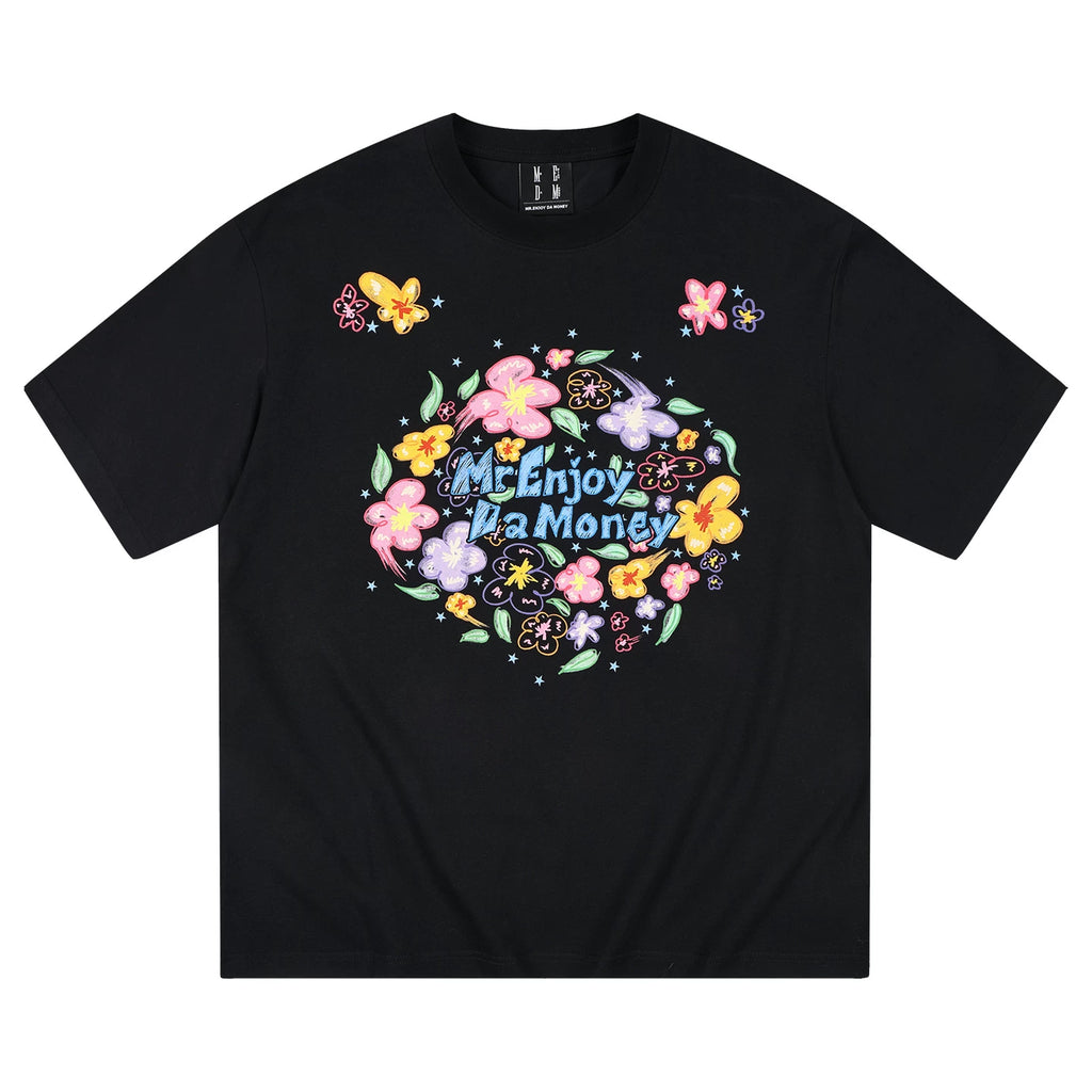 MEDM Dreaming Bubble DayDREAMING Graffiti Series Printed Sunscreen Casual Short Sleeve Round Neck T-shirt for Men and Women