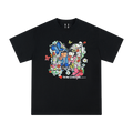 MEDMxNewmusus Joint Bouquet Love Short Sleeve T-shirt for Men and Women Couples Summer Loose Half Sleeve T-shirt