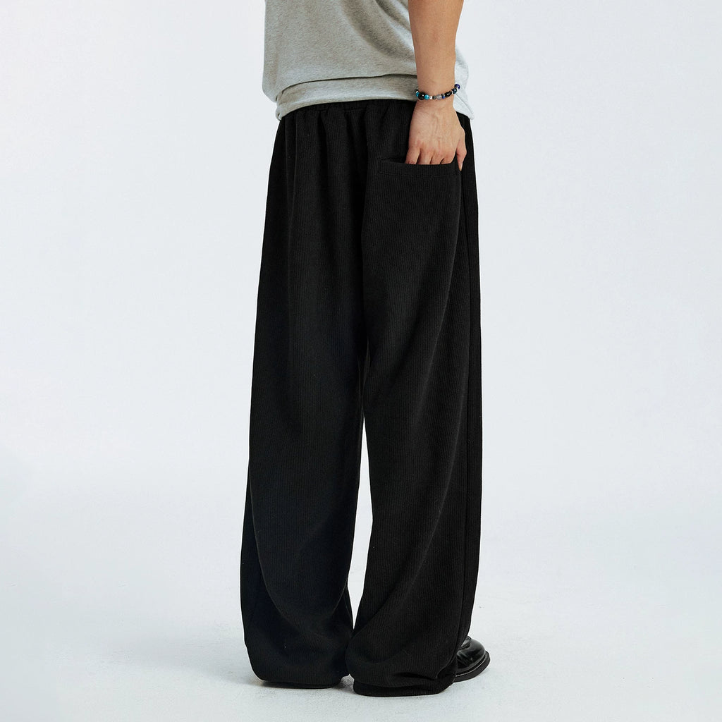 MEDM Spring and Autumn Minimalist Basic Coarse Stripe Sanitary Pants American Trendy Brand Couple's Straight Leg Pants Drop Feel Casual Pants