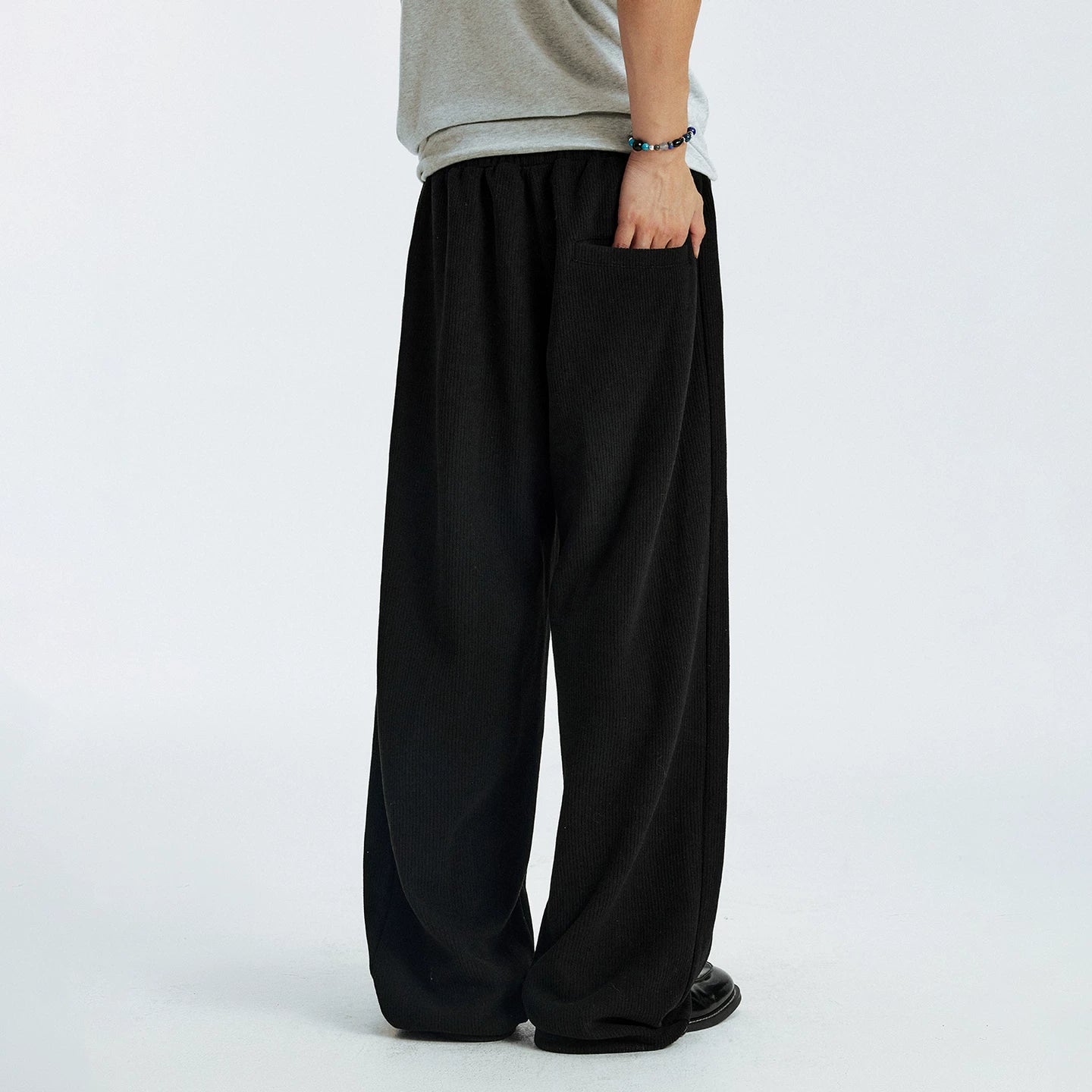 MEDM Spring and Autumn Minimalist Basic Coarse Stripe Sanitary Pants American Trendy Brand Couple's Straight Leg Pants Drop Feel Casual Pants