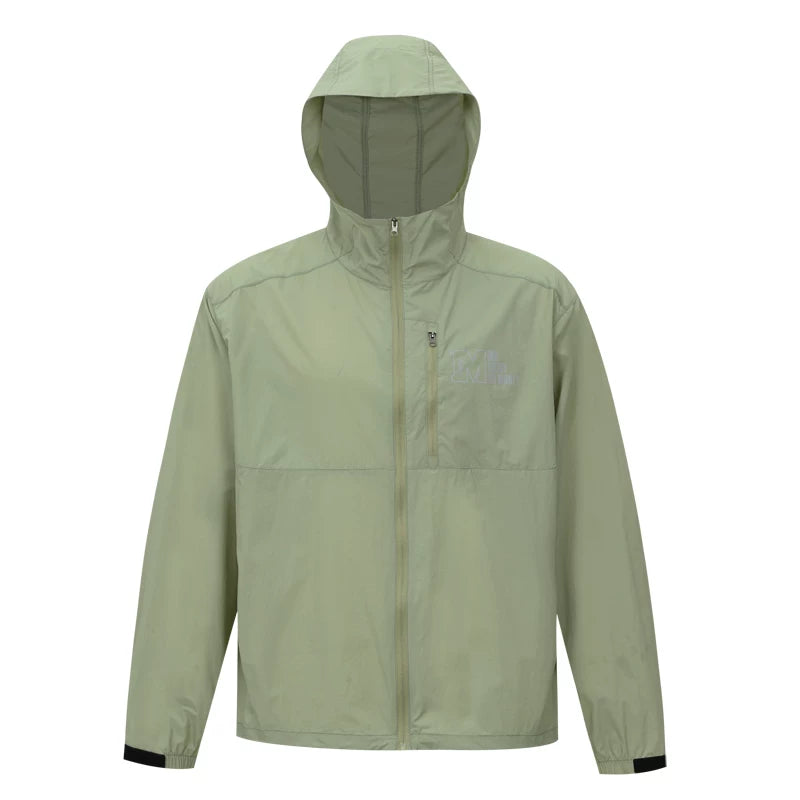 MEDM25SS3M printed chest zipper UPF50+ sun protection suit men and women summer hooded jacket outdoor skin clothes