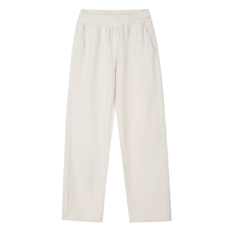 MEDM Spring and Autumn Minimalist Basic Coarse Stripe Sanitary Pants American Trendy Brand Couple's Straight Leg Pants Drop Feel Casual Pants