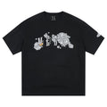 Hou Minghao's same MEDM lace short sleeved T-shirt with American hip-hop style, pure cotton TEE, unisex loose top