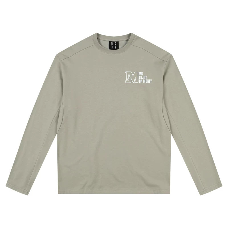MEDM26SS Cool Quick Drying Long Sleeve T-shirt for Men and Women, Autumn Trendy Brand American Retro Loose Casual T-shirt