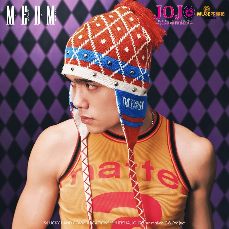 MEDMxJOJO's Bizarre Adventure Collaboration - Mista Anime Ear Protection Warm Knitted Hat Anti Cold Knitted Hat