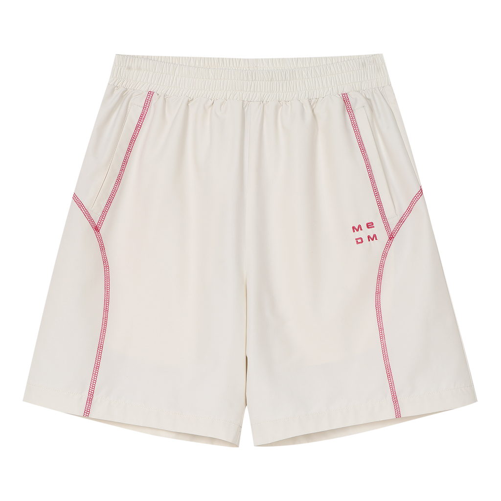 MEDM Sports Series Small Label Quilted Thread Logo Embroidered Casual Shorts Multi Color Outdoor Fitness Loose Wide Leg Shorts