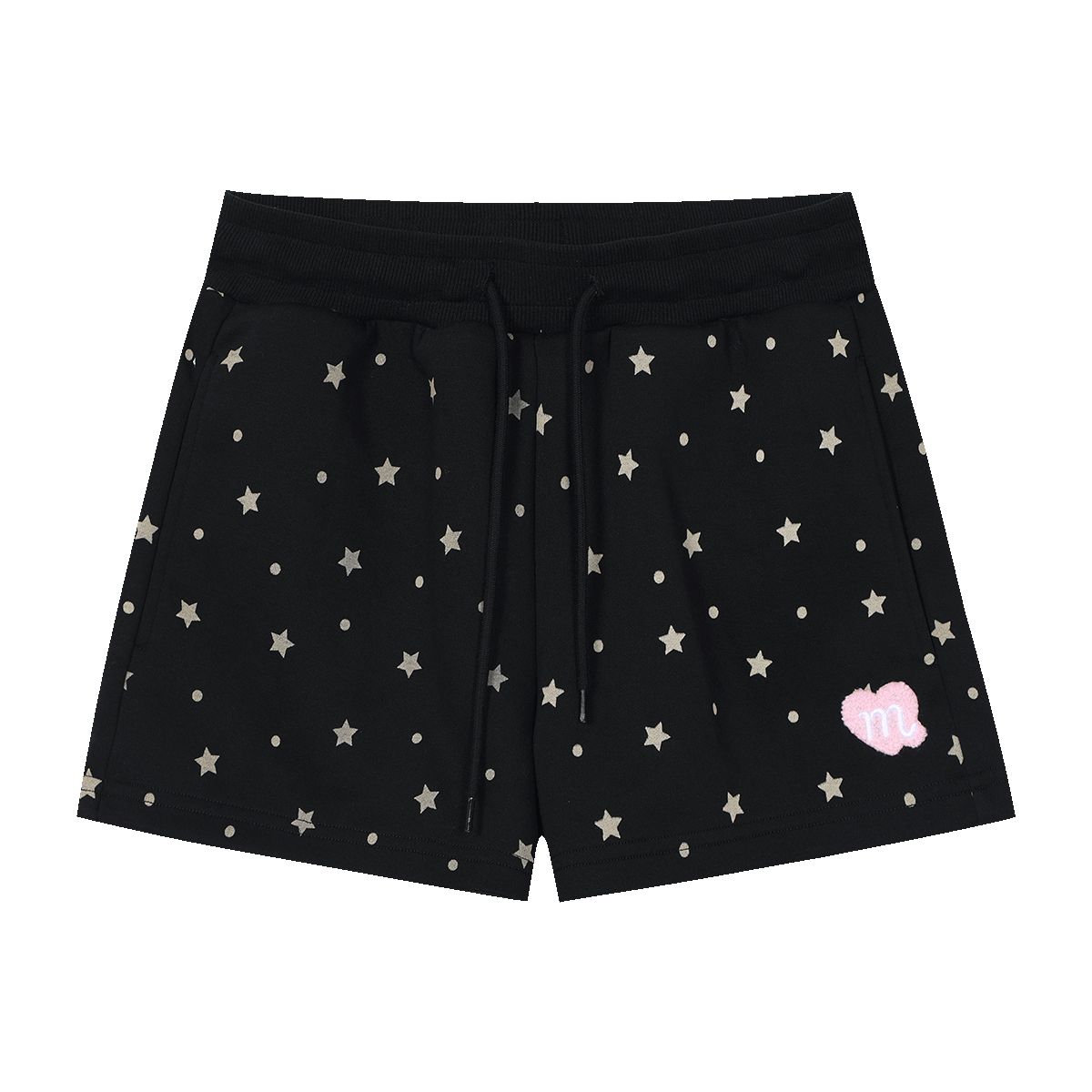 MEDM star wave point drawstring five quarter shorts summer American retro cute style loose slimming casual shorts for women