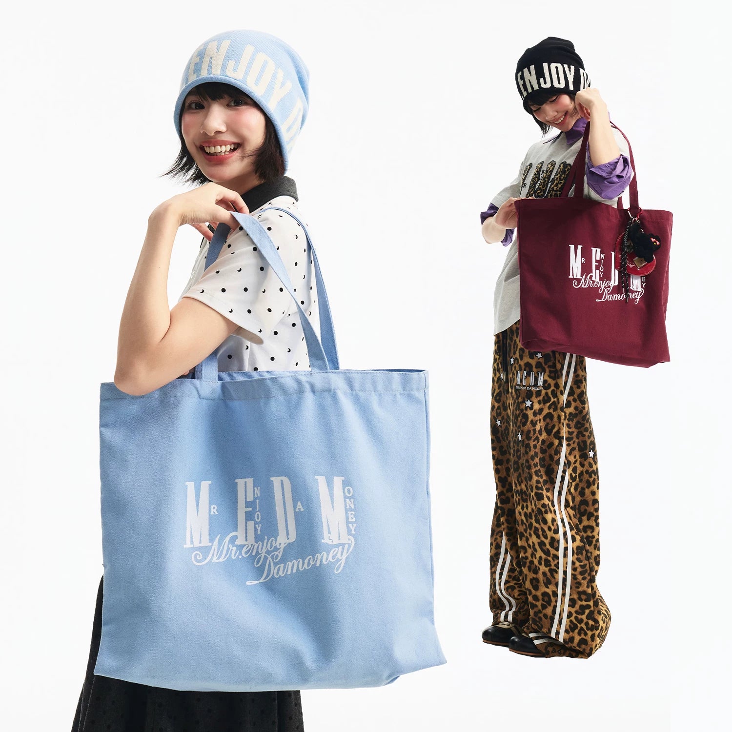MEDM Basic Simple Design High Density Wear resistant Leisure Canvas Bag Personalized Large Logo Printing Versatile Handbag