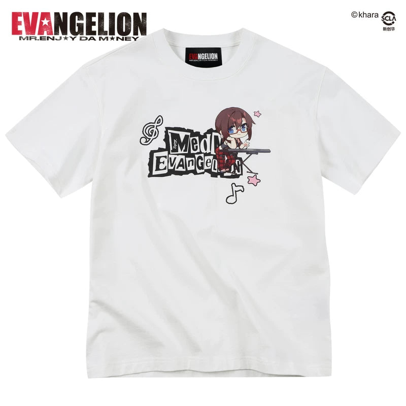 MEDMxEVA NEVER END series Q-version note printed basic casual round neck short sleeved trendy versatile T-shirt