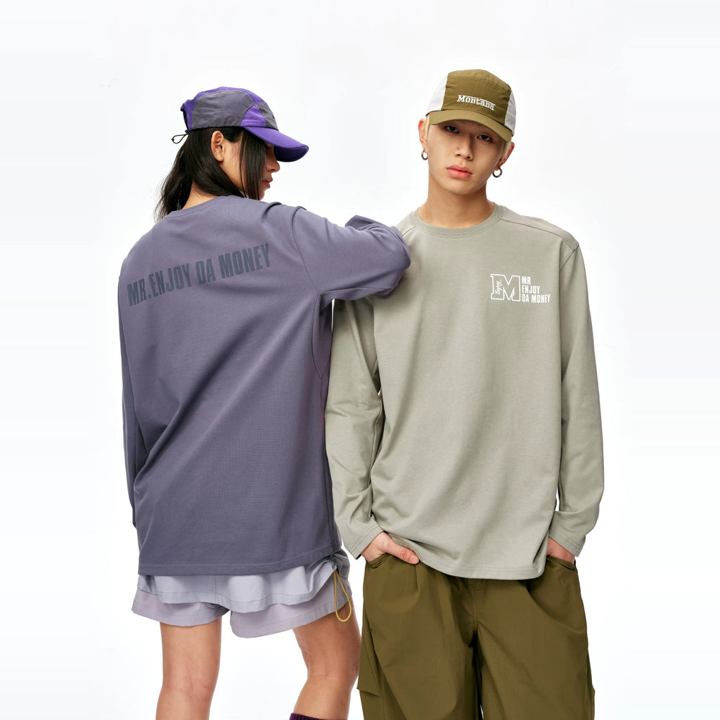 MEDM26SS Cool Quick Drying Long Sleeve T-shirt for Men and Women, Autumn Trendy Brand American Retro Loose Casual T-shirt