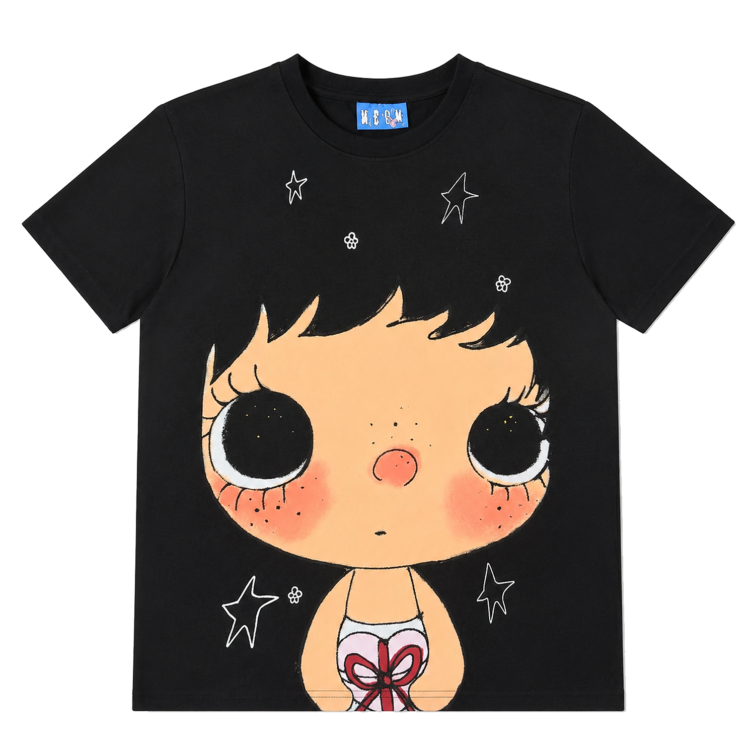 MEDM × YUY Jade Collaboration - Large Face Series Pattern Printed Women's Edition Slim fit Casual Round Neck Short Sleeve Versatile T-shirt