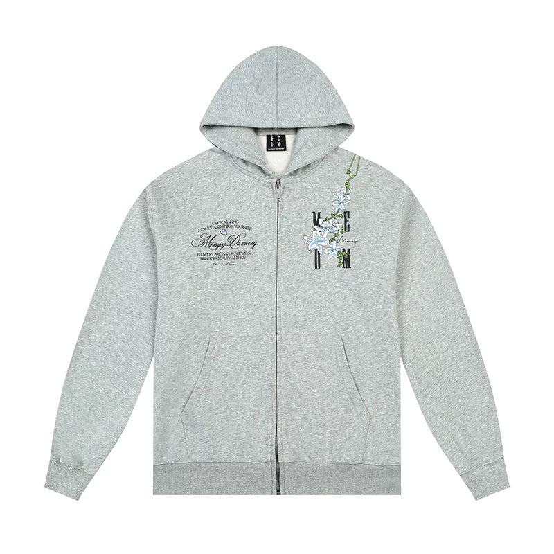 MEDM Vine Zipper Hoodie Hou Minghao Same Style Autumn Hoodie Coat Loose Casual Hoodie Coat