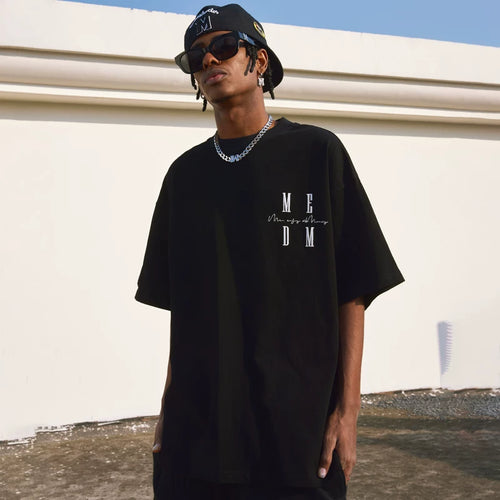MEDM China-Chic Summer Short Sleeve T-shirt Wang Hedi Same style Men's and Women's Cotton Fashion T-shirt
