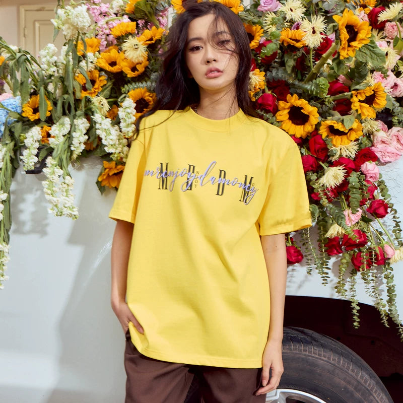 MEDM fashion brand summer basic short sleeved T-shirt for both men and women, American retro oversized casual half sleeved T-shirt