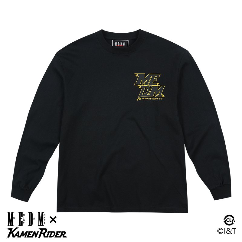 MEDMx Kamen Knight Knight Riding Card Series Basic Long Sleeve T-shirt for Men and Women, Spring and Autumn American T-shirt Trendy