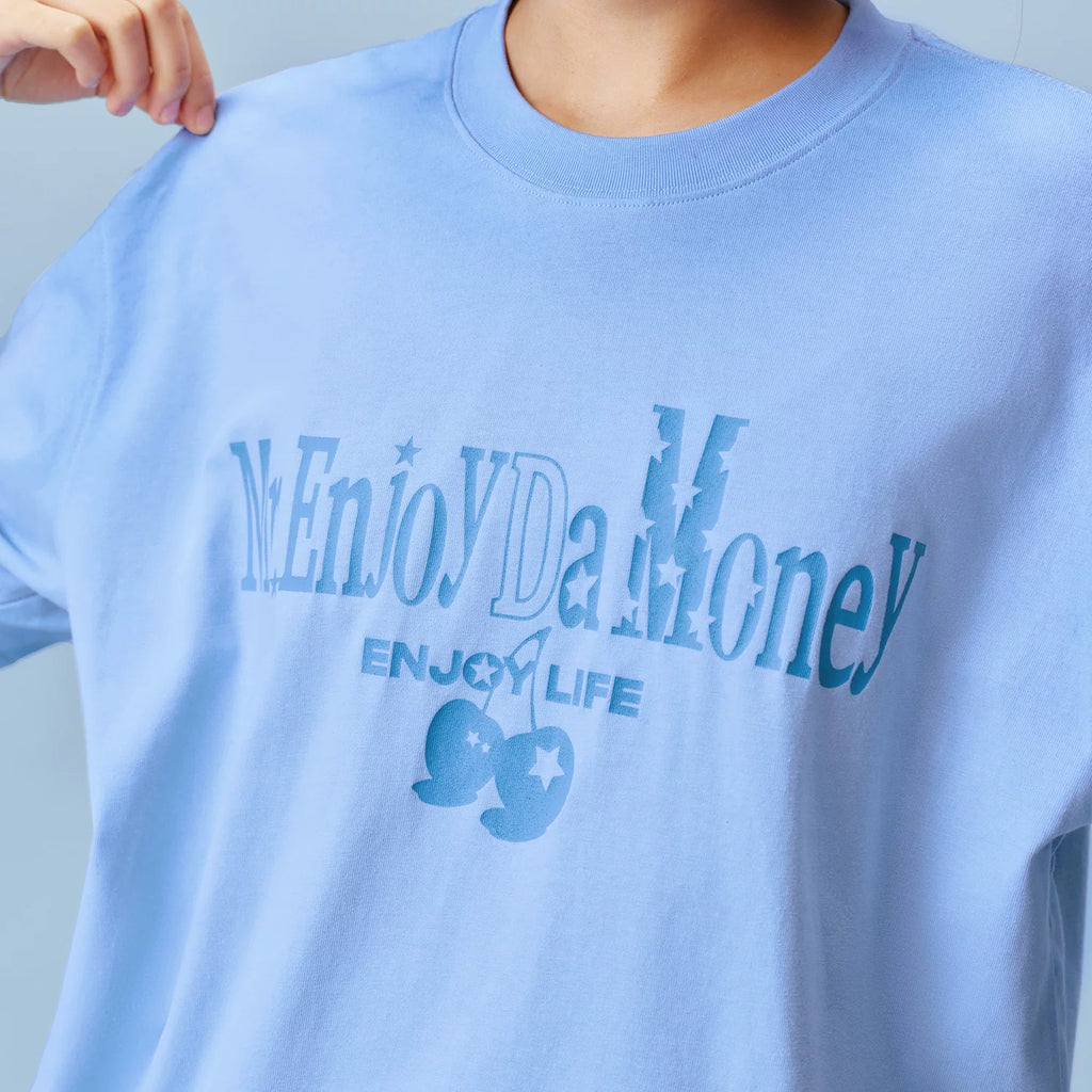 MEDM seam halo macaron casual short sleeved trendy commuting letter printed loose round neck couple T-shirt summer