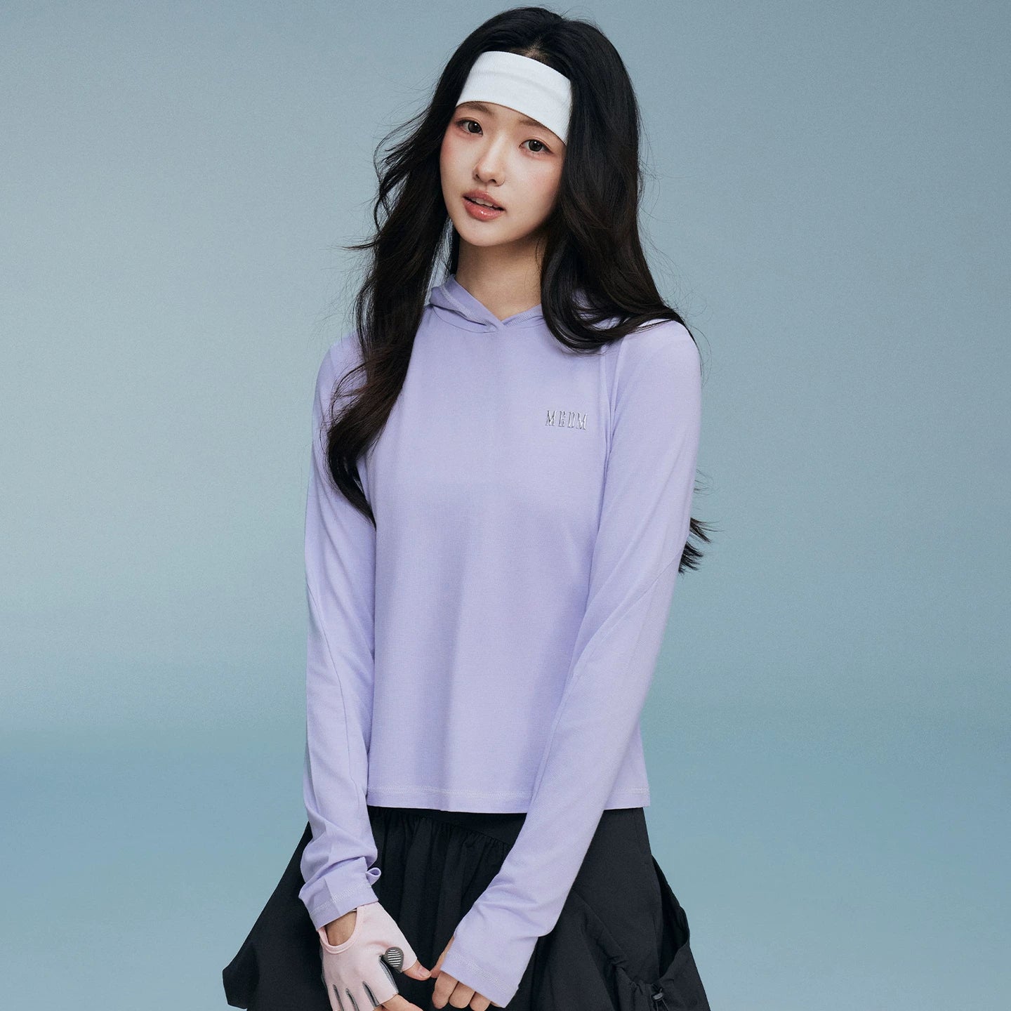 MEDM Cool Quick Drying Thin Casual Sunscreen Hoodie for Summer Commuting Breathable Sweating Slim Fit Long Sleeve T-shirt for Women
