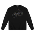 MEDM colored stone nail bead logo casual round neck long sleeved T-shirt trendy, fashionable, comfortable, loose couple top for autumn and winter