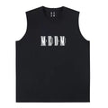 MEDM Thick Plate Offset Printed Flower Tank Top Men's Summer New Style American Retro Trendy Brand Versatile Shoulder Sleeveless T-shirt