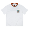 MEDM color blocking patchwork knit collar beach cross embroidery casual short sleeved retro three-dimensional embroidery loose T-shirt for men and women