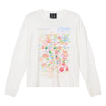 MEDM Spring Flower Shadow Printed Casual Round Neck Hoodie Long Sleeve T-shirt 26 New Breathable and Versatile Loose Top for Women