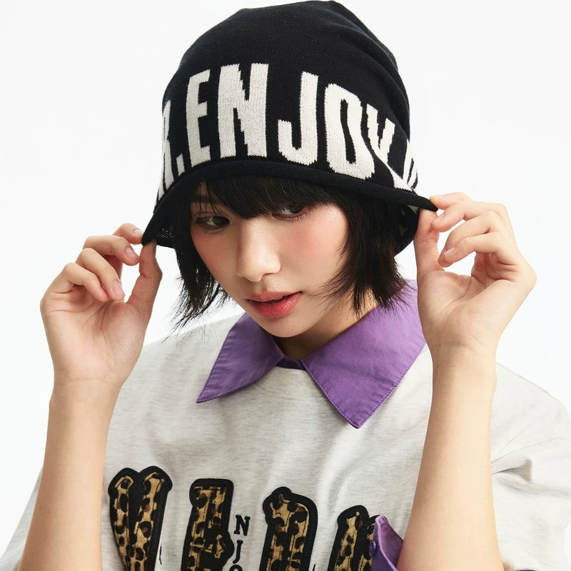 MEDM versatile single item without brim, warm and cold resistant knitted cold hat, American casual, loose and comfortable winter hat