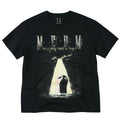 MEDM x Iria mailbox collaboration sky crack digital print glitter logo short sleeved casual T-shirt summer