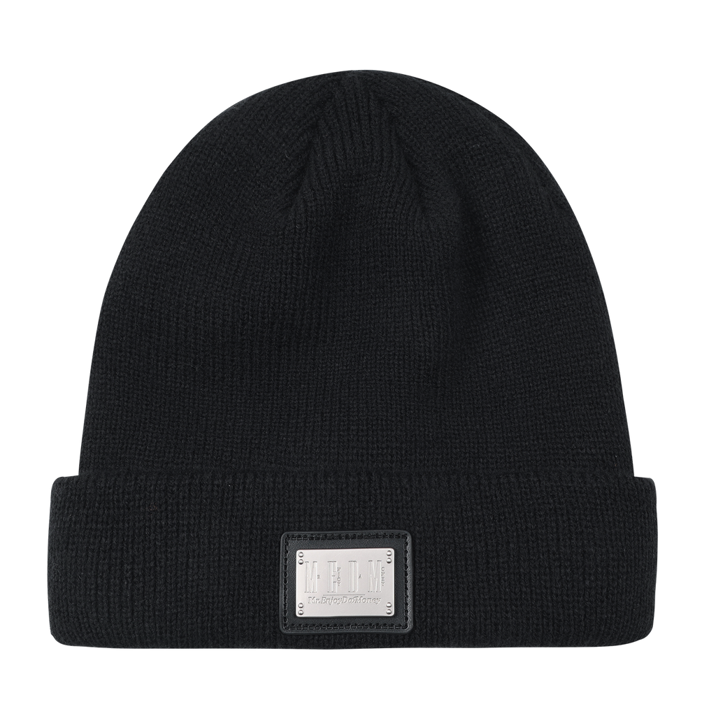 MEDM Metal Leather Brand Starry Sky Cold Hat, Cold resistant and Warm Knitted Hat, American Reflective Winter Hat, Trendy