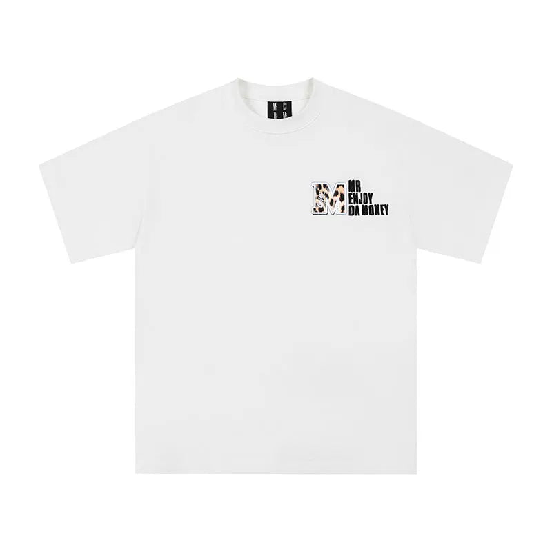 Zhang Xingte's same MEDM replaceable Velcro short-sleeved T-shirt for couples summer American T-shirt