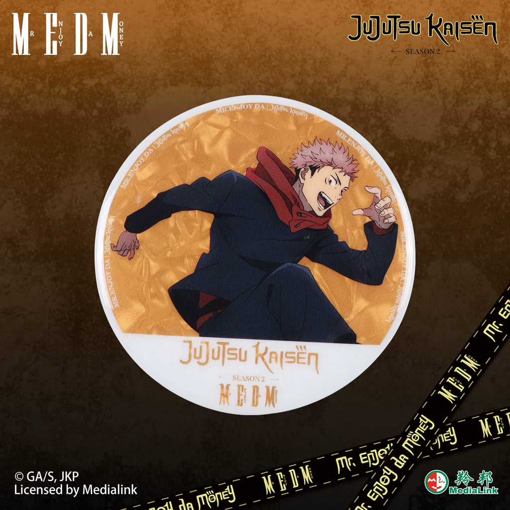 MEDMx Spell Battle Collaboration - Tiger Staff Yuren Gojo Satoru Anime Character Badge Blind Box 58mm Peripheral Gift
