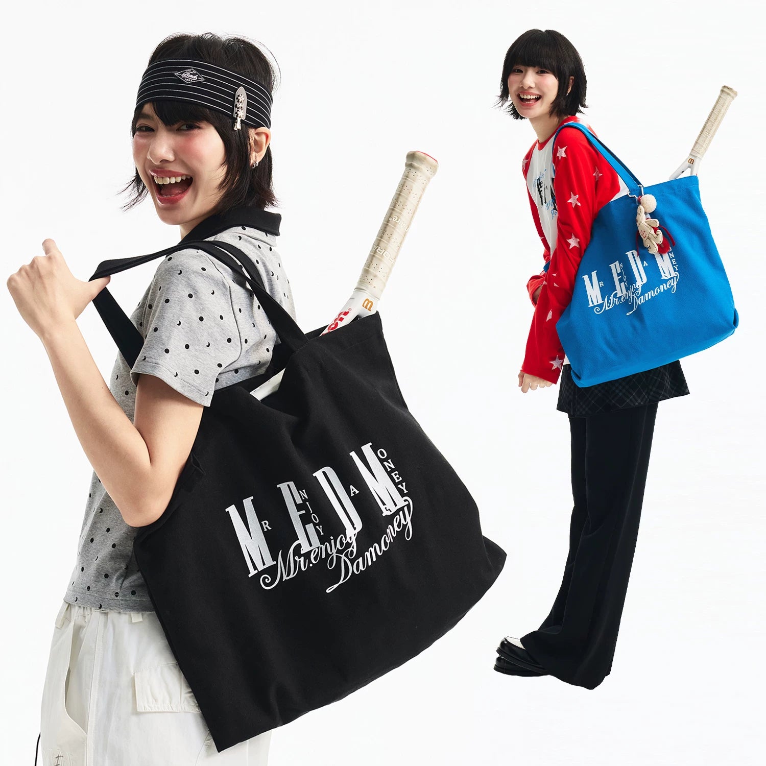 MEDM Basic Simple Design High Density Wear resistant Leisure Canvas Bag Personalized Large Logo Printing Versatile Handbag