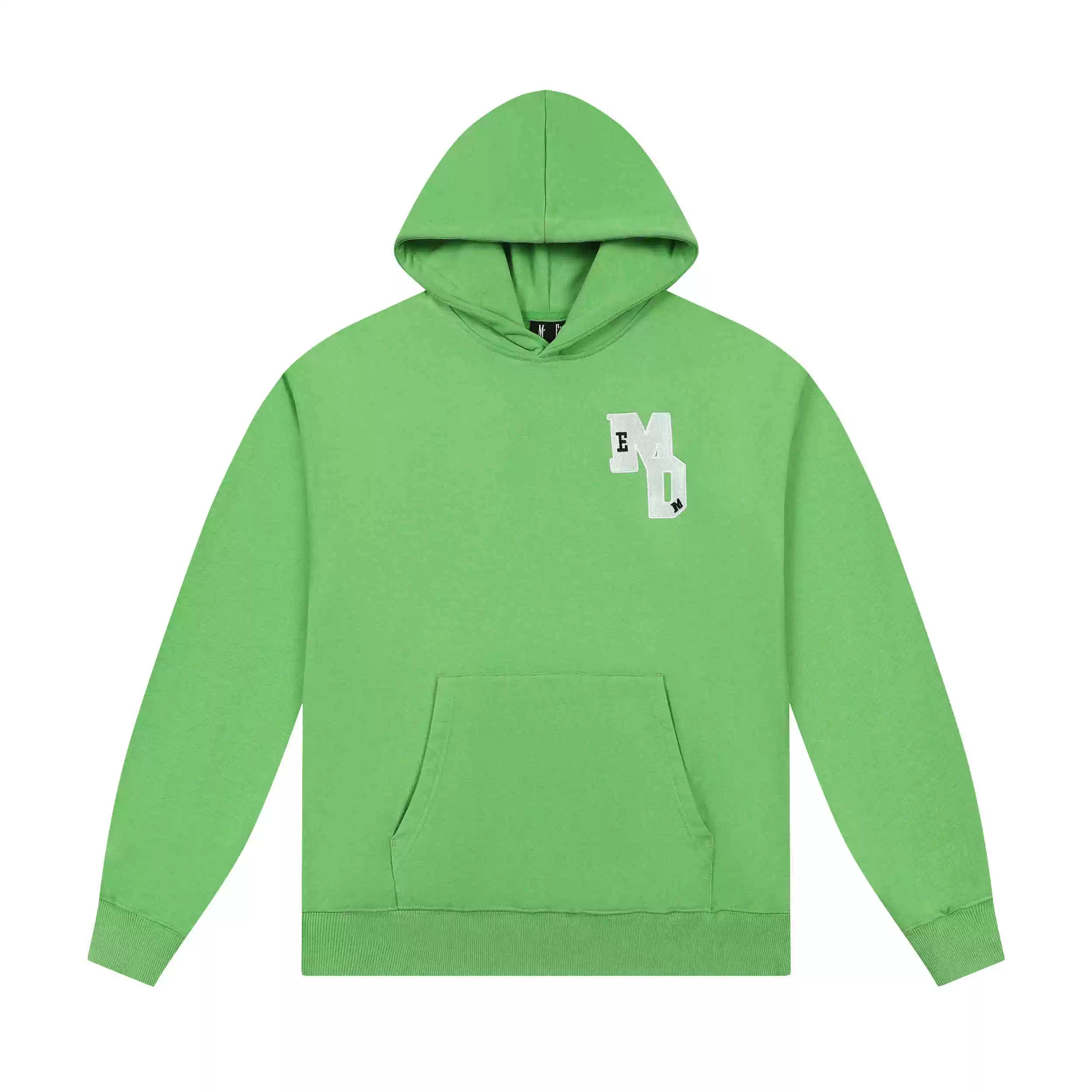 MEDM Mint Manbo Spring and Autumn Double Letter Embroidered Loose Hoodie Long Sleeve Casual Versatile Loose Hoodie