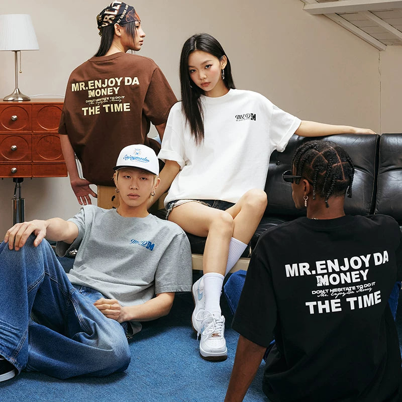 MEDM26SS THE TIME basic logo short sleeved T-shirt men's American casual round neck top summer T-shirt