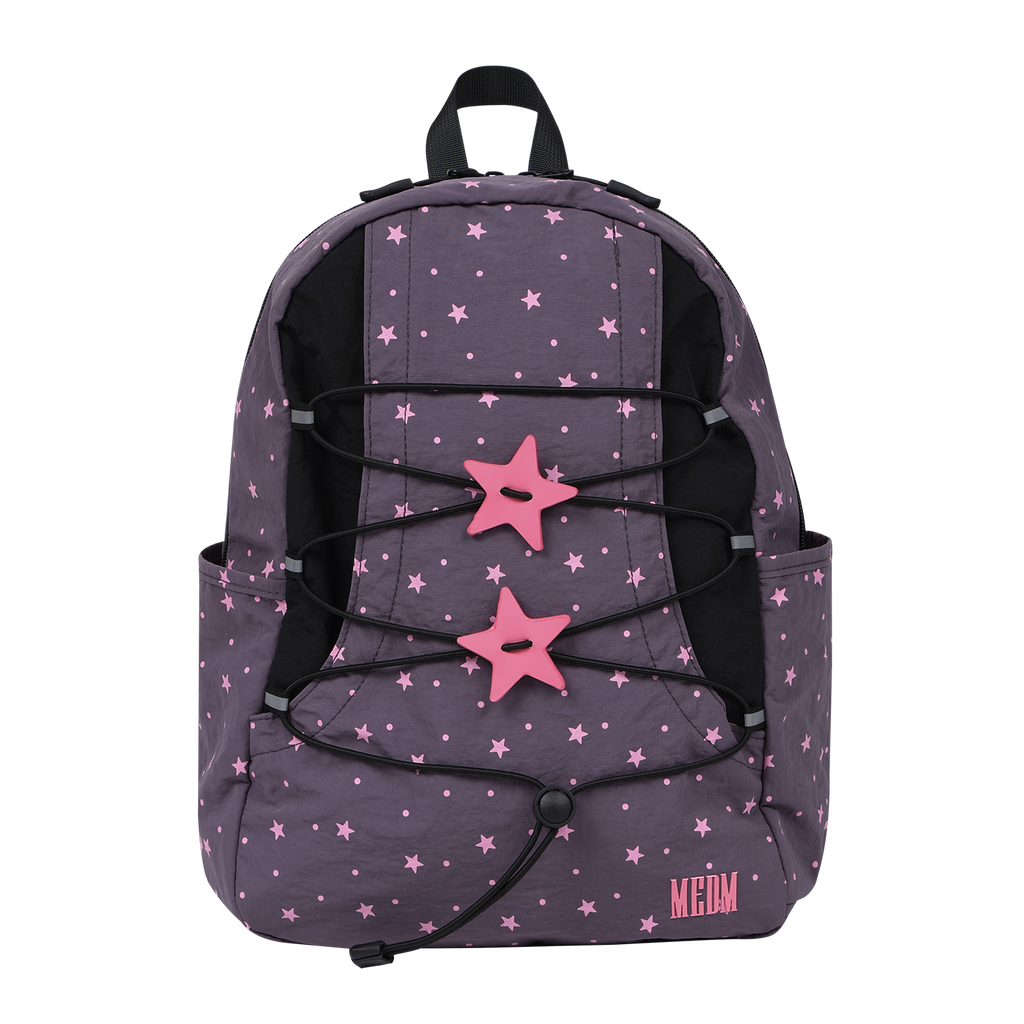 MEDM Star Full Print Wave Point Backpack Street Trend Letter Embroidery Lightweight Travel Men's and Women's Book Bag Trend