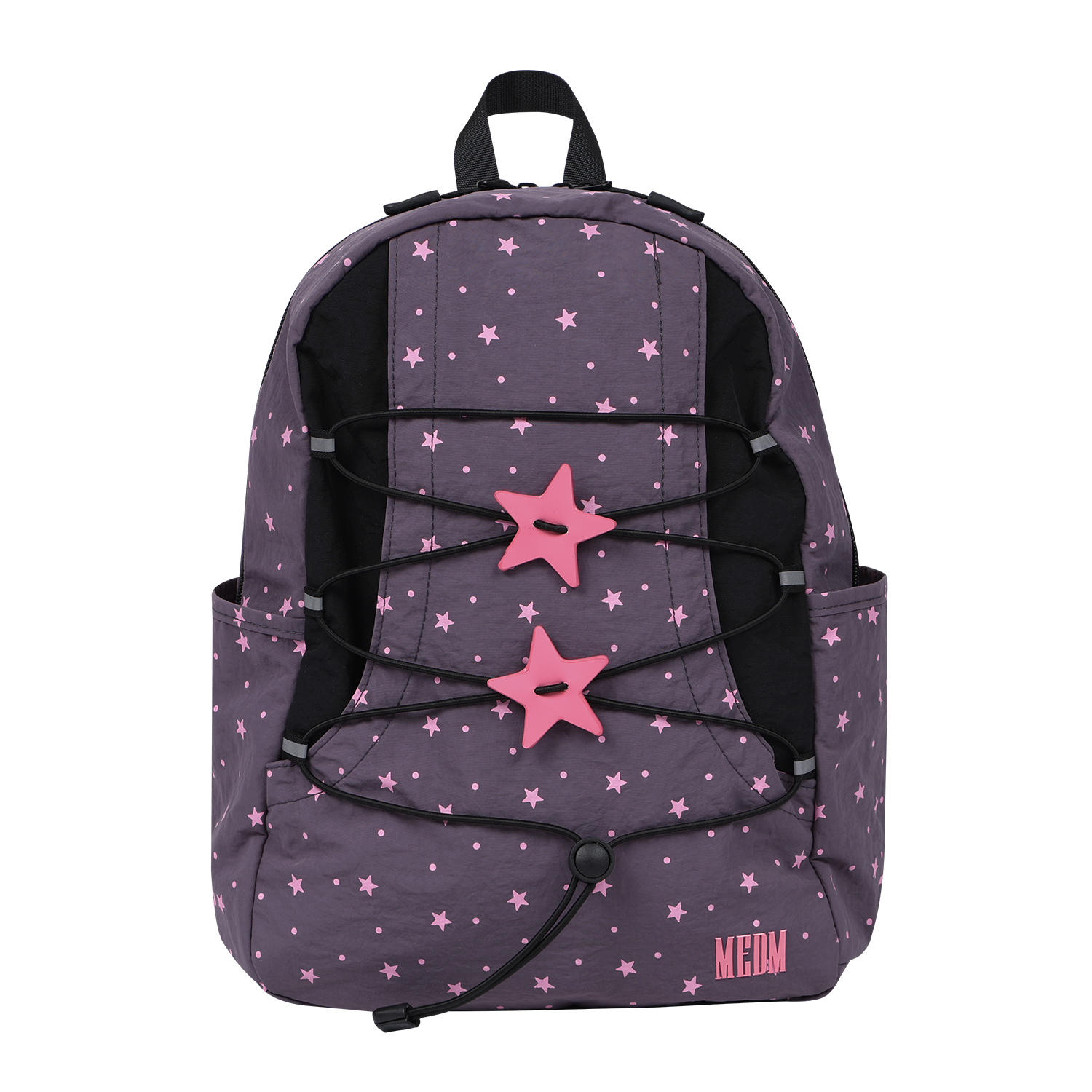 MEDM Star Full Print Wave Point Backpack Street Trend Letter Embroidery Lightweight Travel Men's and Women's Book Bag Trend
