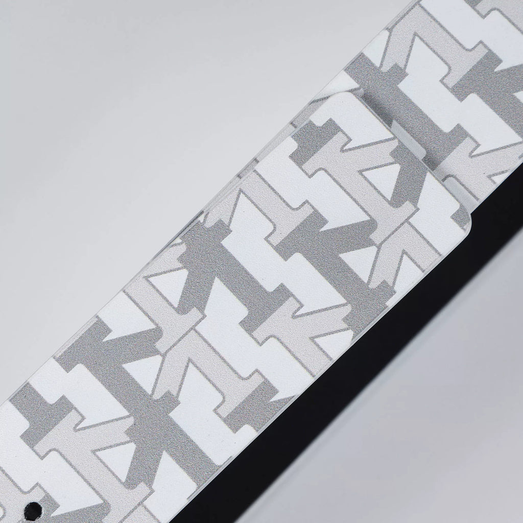 MEMD Grey Shadow Flower Buckle Full Print Belt for Men 2026 New Belt for Women Trendy Brand Original Alphabet Casual Accessories