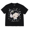 MEDM x Iria mailbox collaboration to enjoy music printed logo casual mini short sleeved round neck loose T-shirt