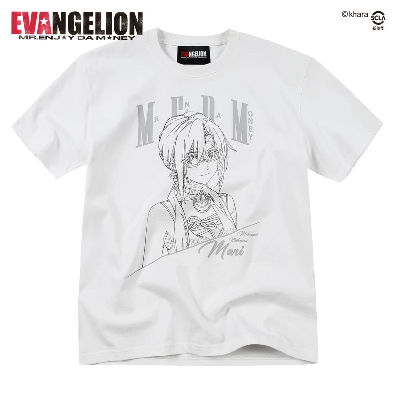 MEDMxEVA NEVER END series character half body sketch style basic casual short sleeved personalized versatile T-shirt