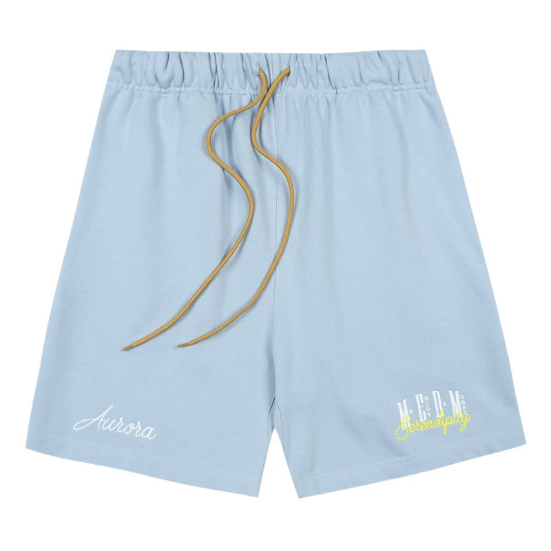 MEDM26SS 3D Embroidery Basic Set Shorts Summer American Retro Quarter Pants Men's Straight Casual Pants Trendy