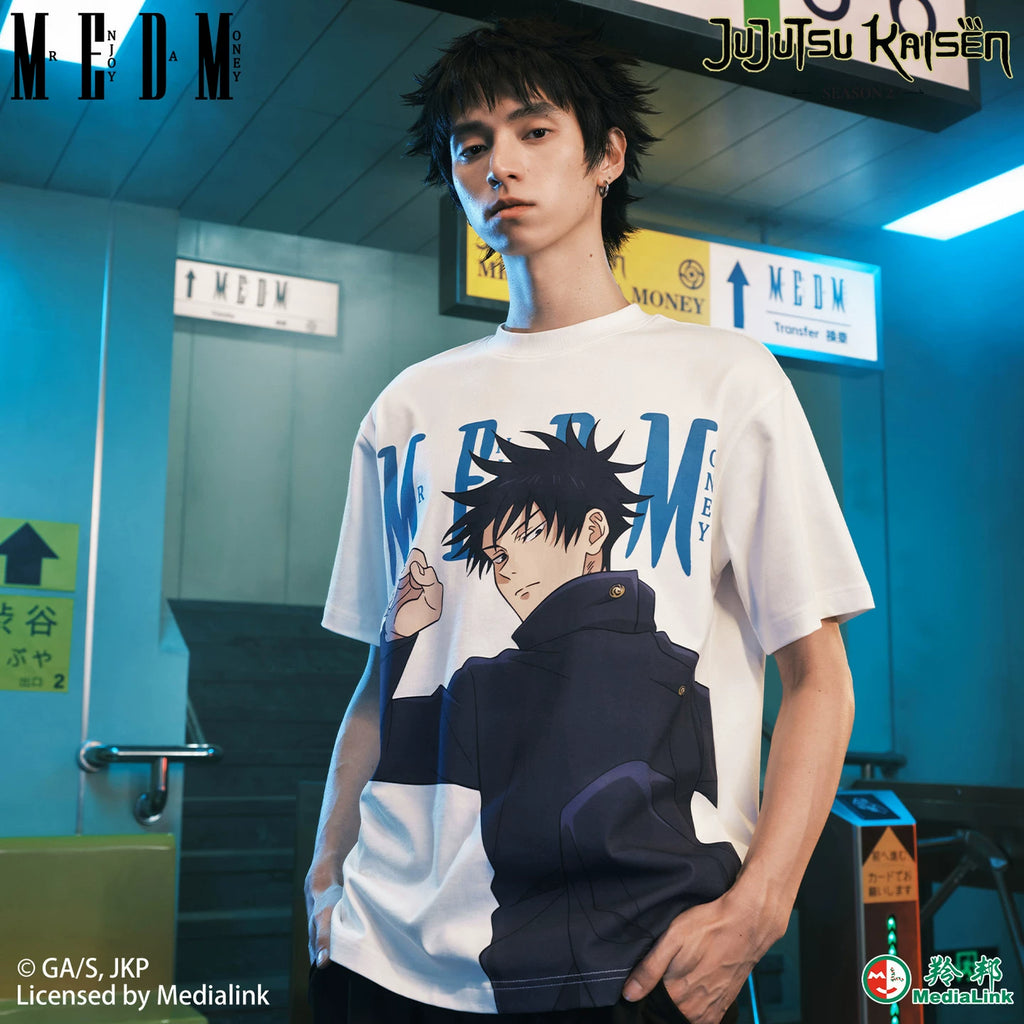 MEDM x Spell Battle Collaboration - Part 2 Character Basic Printed Round Neck Short Sleeve Trendy Men's and Women's Casual T-shirt