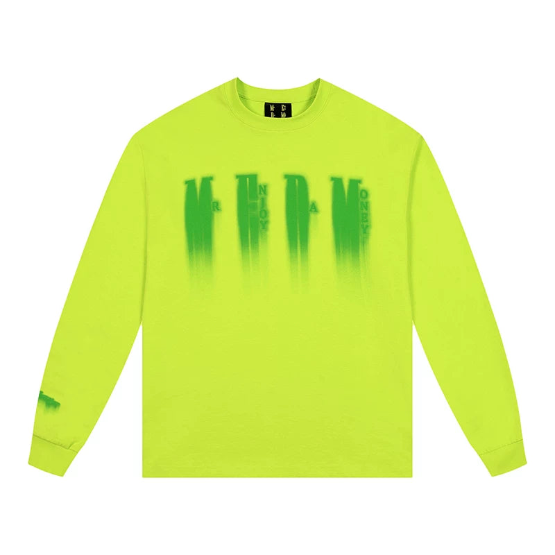 MEDM American fashion brand Phantom Logo long sleeved T-shirt for couples, autumn high street retro casual T-shirt