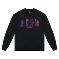 MEDM toothbrush embroidered seal long sleeved T-shirt for men's autumn loose top for women's American hip-hop couple casual T-shirt