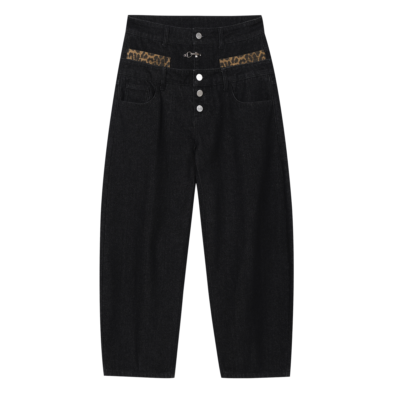 MEDM High Street Style Wide Leg Casual Double Waist Jeans Street Fashion Vintage Loose Wide Leg Floor Pants