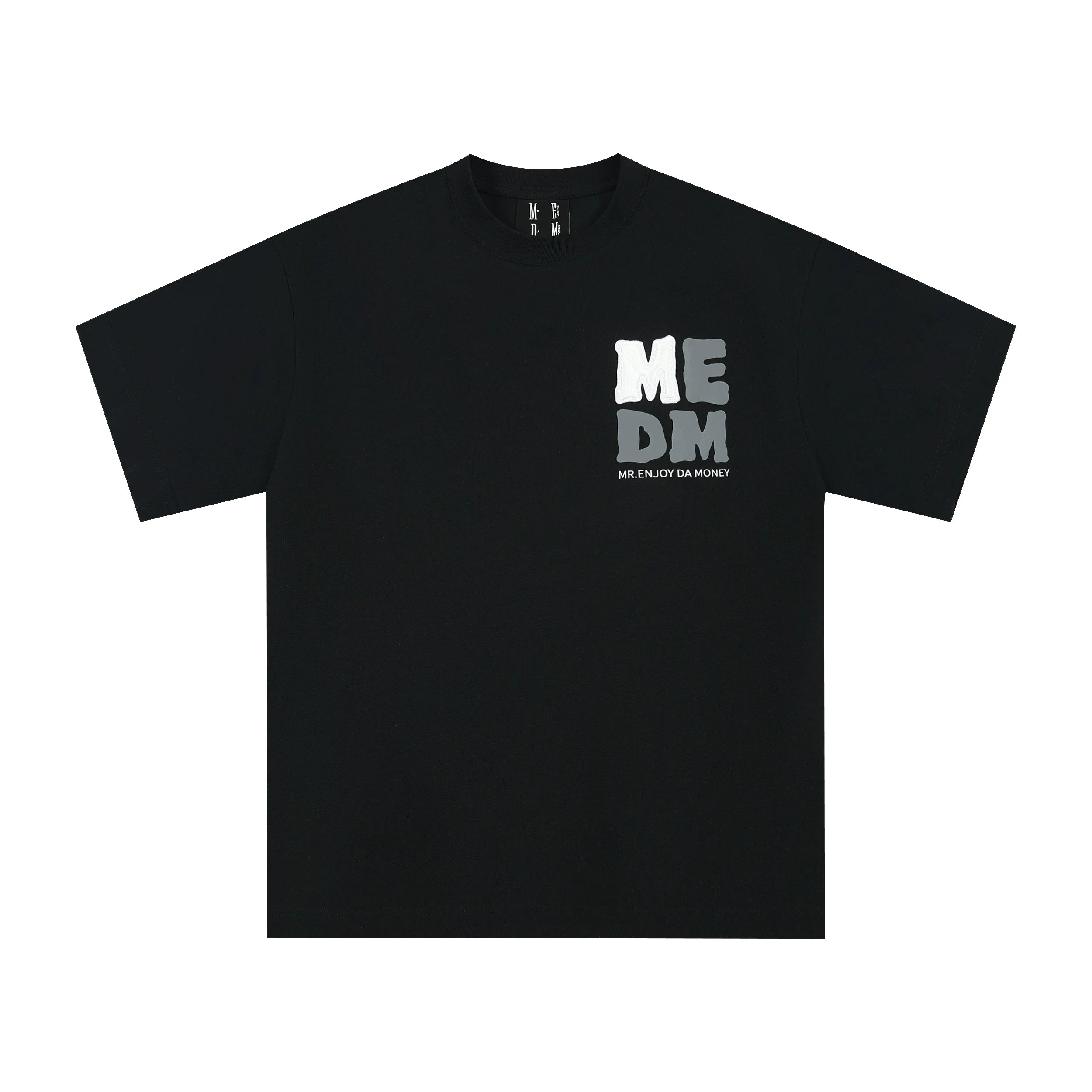 MEDM badge embroidered letters basic ins men's short sleeve T-shirt outdoor casual spring summer loose round neck China-Chic