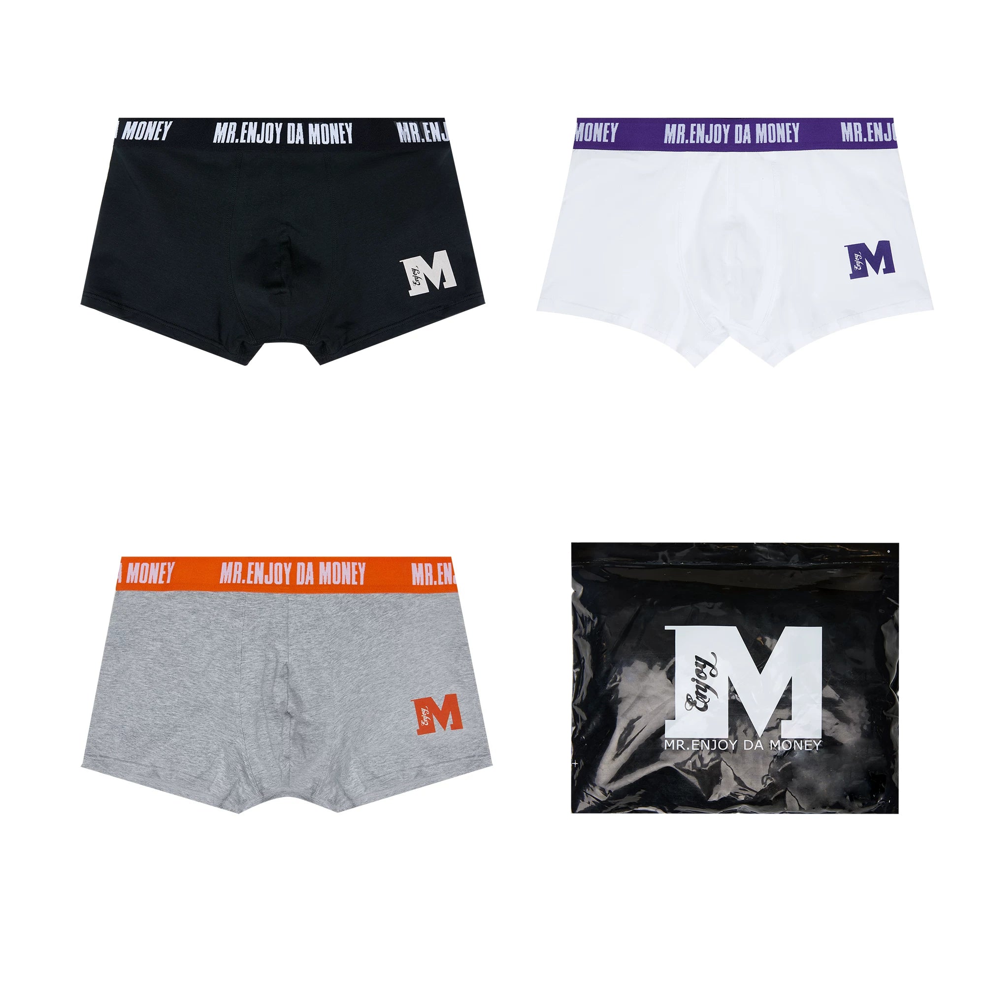 MEDM Basic Breathable Underwear Men's and Women's Underwear Trendy Comfortable Four cornered Men's Youth Shorts