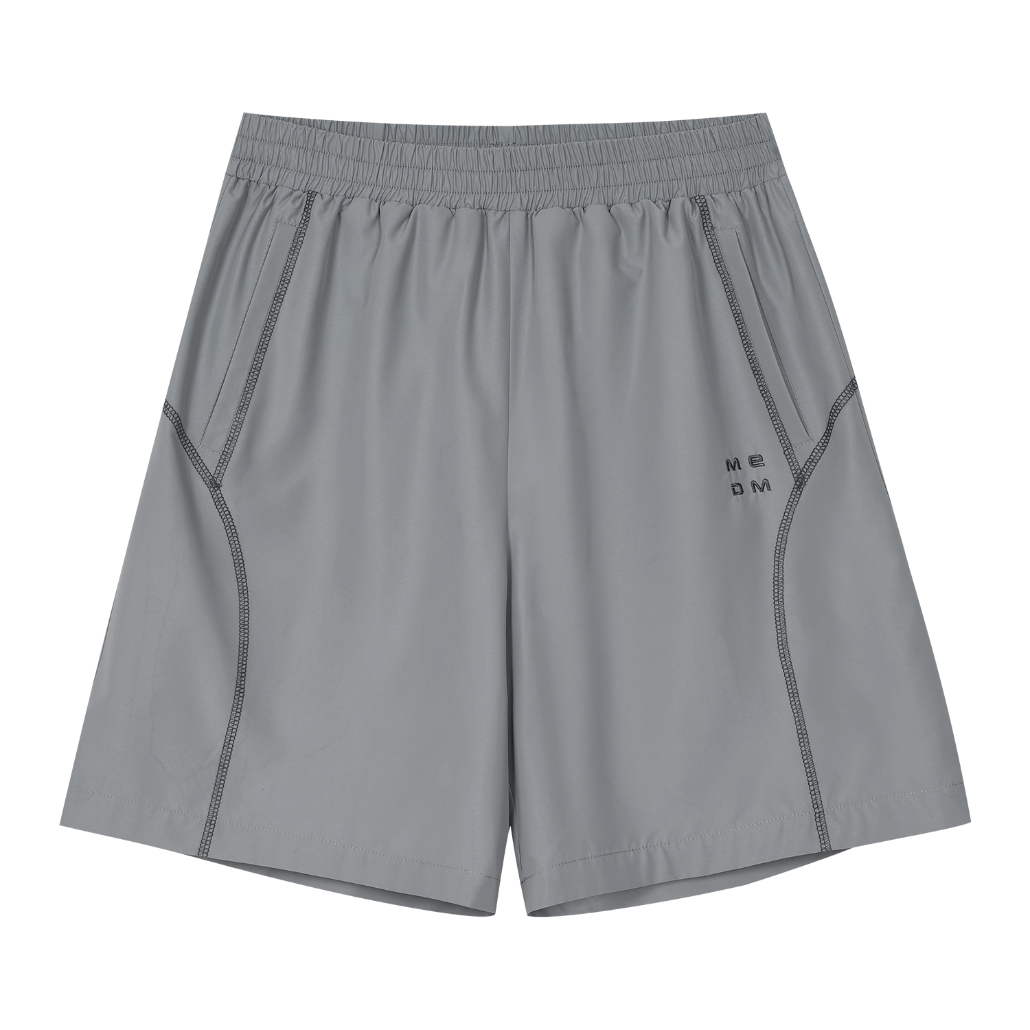 MEDM Sports Series Small Label Quilted Thread Logo Embroidered Casual Shorts Multi Color Outdoor Fitness Loose Wide Leg Shorts