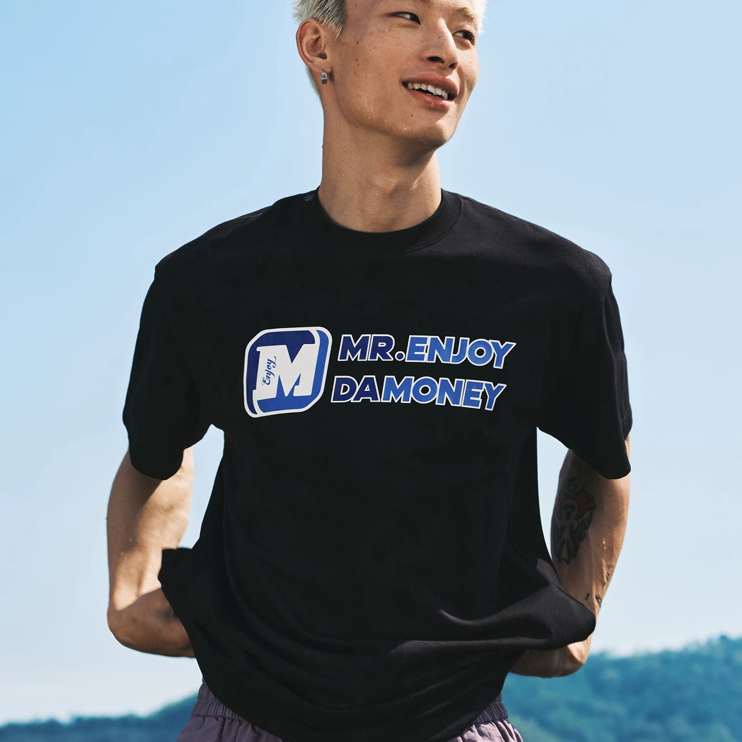 MEDM26SS large M offset printing quick drying short sleeved T-shirt for men, 2026 new summer round neck top for women, American style T-shirt trend