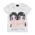 MEDM × Iria mailbox collaboration mailbox bow double printed logo slim fit short sleeved casual T-shirt for women