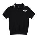 MEDM Multi Color Blended V-neck Loose POLO Sweater Short Sleeve Collar Embroidered Rose Versatile Simple Casual T-shirt Summer
