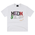 MEDM 珠宝字母热固油印花休闲短袖美式街头索罗娜凉感防晒情侣T恤